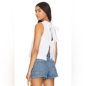 Britt Tie Back Tan in White - NWT